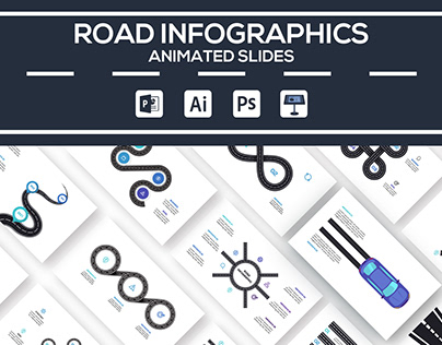 Road animated infographics