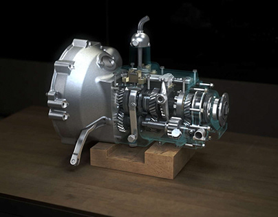 A historical gearbox of the BMW 328