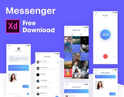 Messenger - Light mode - Free Download