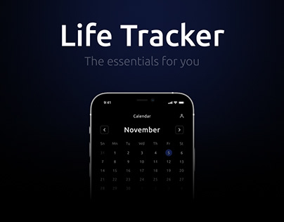 Life tracker - Mobile app design