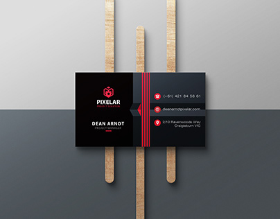 Official business card design for PM of Pixelar