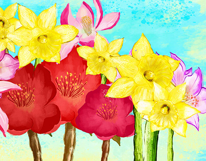 Spring flowers animation