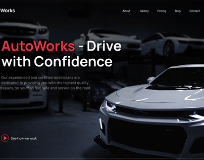 Autoworks Car Website Landing page Ui kit Figma