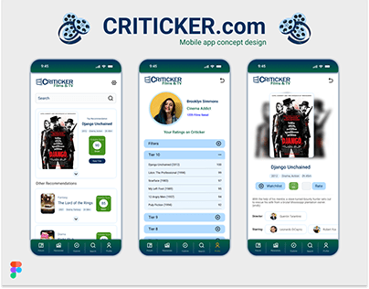 Criticker.com Mobile App Concept Design