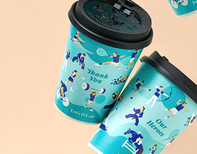 Family Mart Let's Café coffee cup design