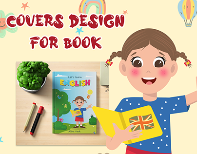Design of a English book`s cover for kids