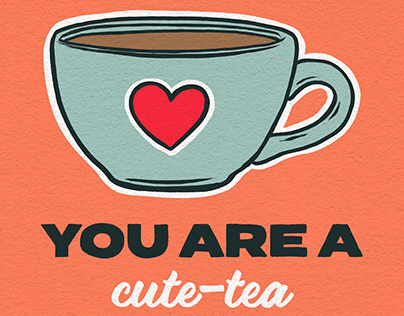 Cute-Tea Valentine's Day Illustration