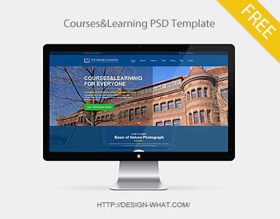 Courses&Learning PSD Template