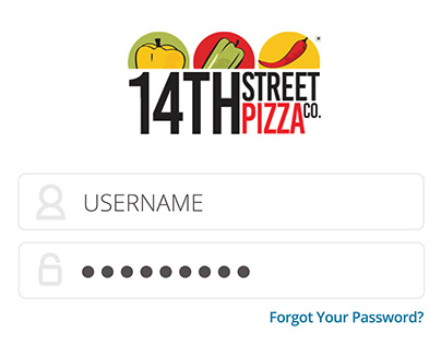 14th Street Pizza Android/IOS UI