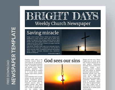 Free Editable Online Church Newspaper Template