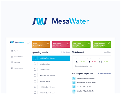Project thumbnail - MesaWater – UI Design of Dashboard
