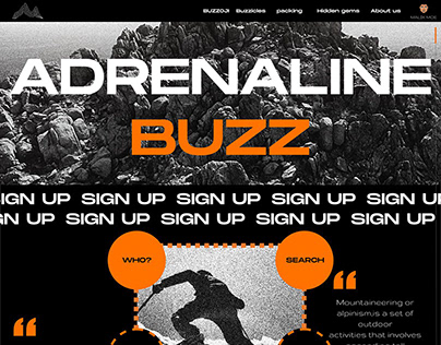 Adrenaline Buzz website design