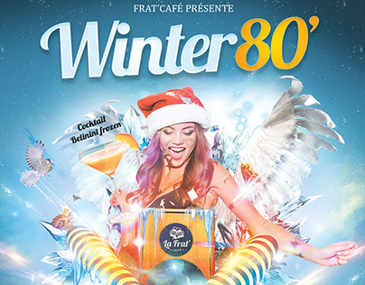 Affiche pour soirée "Winter 80"