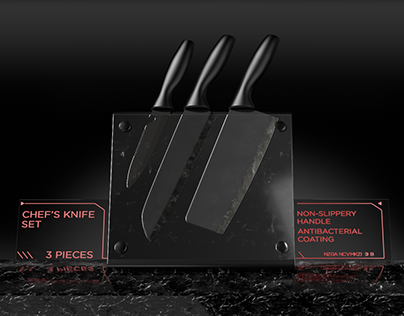 Knife set | Cinema 4D + Redshift