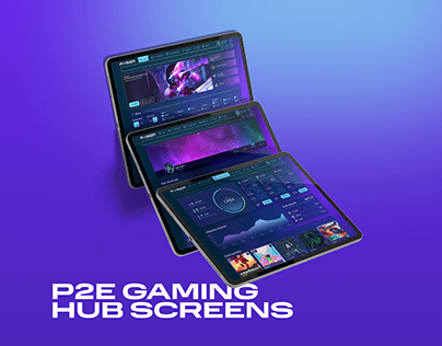 P2E Gaming Hub screens