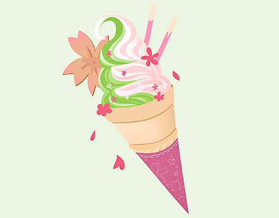Sakura Matcha Ice Cream