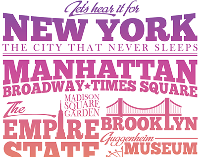 New York - a typographic poster