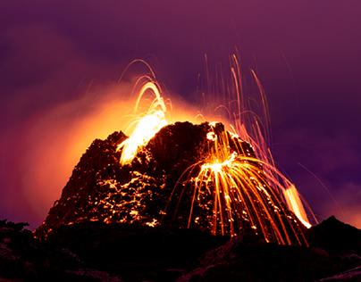 Volcanic eruption in Iceland pt. III - Night Edition
