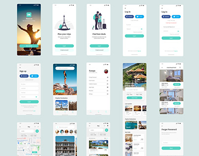 Travel & Hotel app design