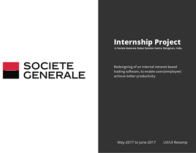 Internship Project at Socgen