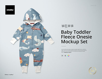 Baby Toddler Fleece Onesie Mockups (12/KEv.1)