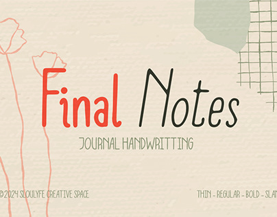 Final Notes - Journal Handwriting