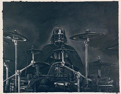 Darth  Vader the drummer