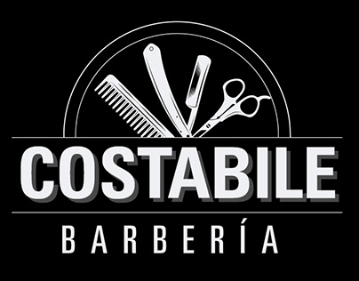 Logo barbería Costabile