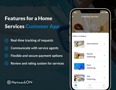 Features for a Home Service Customer App | NetworkON