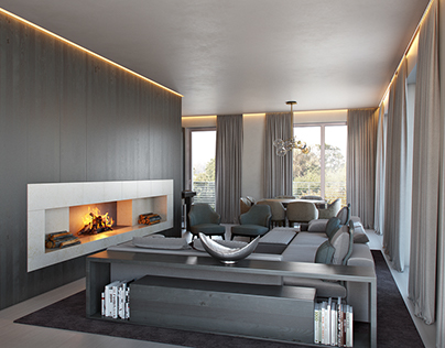 Living room, Morschach Villa, Switzerland