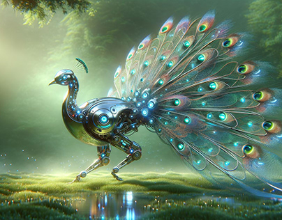 Robot peacock
