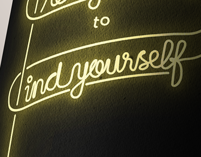 FIND YOURSELF QUOTES LETTERING