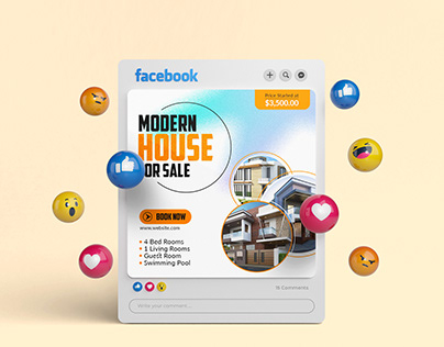 House for Sale Banner Design Free Template