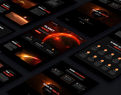 Planet Mars Landing Page | UI Design