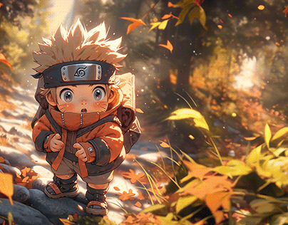 Naruto Autumn Wallpaper with Psd + AI