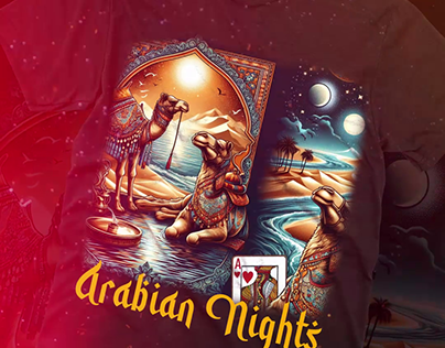 Arabian Nights Bootlet T-shirt Design Motion Promotion