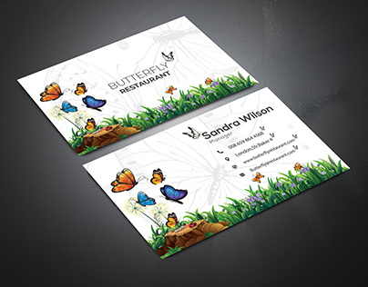Butterfly business card