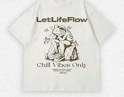 let life flow t-shirt design for sale