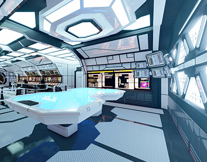 3D sci fi interior 2 3D model