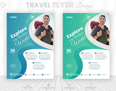 Travel business promotion Flyer template
