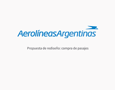 Aerolíneas Argentinas - rediseño de compra de pasajes
