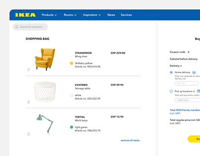 Daily UI 002: IKEA Checkout