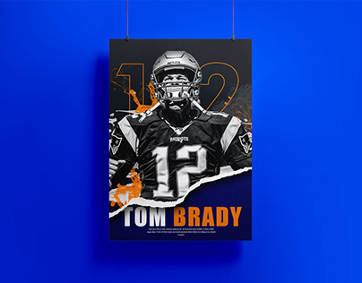 Sports Poster Design for Tom Brady