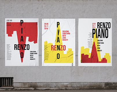 Renzo Piano exhibition BA graphic design project