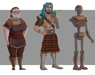 Character Art - 'ABI VS THE WOODEN ANDROIDS'