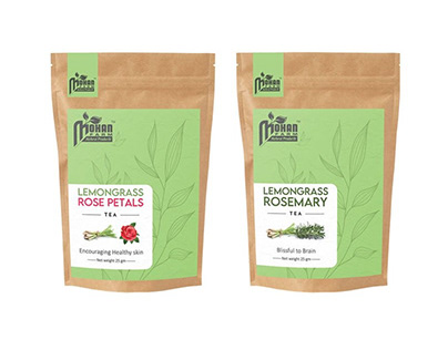 Combo Of Herbal Lemongrass Rose ,Rosemary Tea