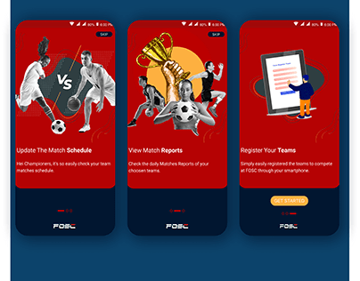 On-Boarding UI Mobile Design - Sports Apps