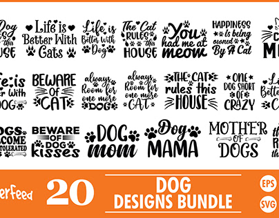 Dog SVG Designs Bundle
