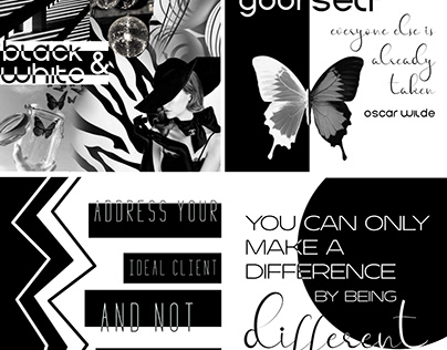 Branding design in black and white