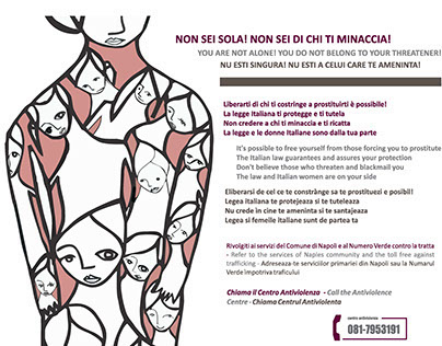 Illustration for media campaign "Non sei sola"